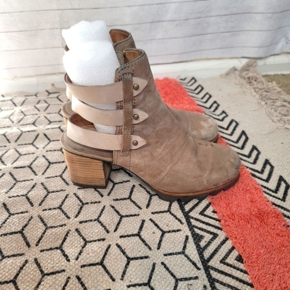 Sorel Addington Open Back Light Brown Leather Bootie, sz 8 - Picture 1 of 16